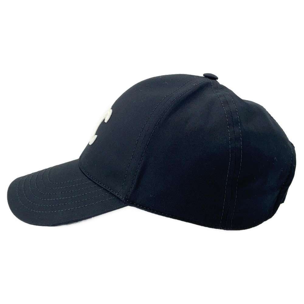 Celine Triomphe Baseball Cotton Cap Black - Picture 2 of 11